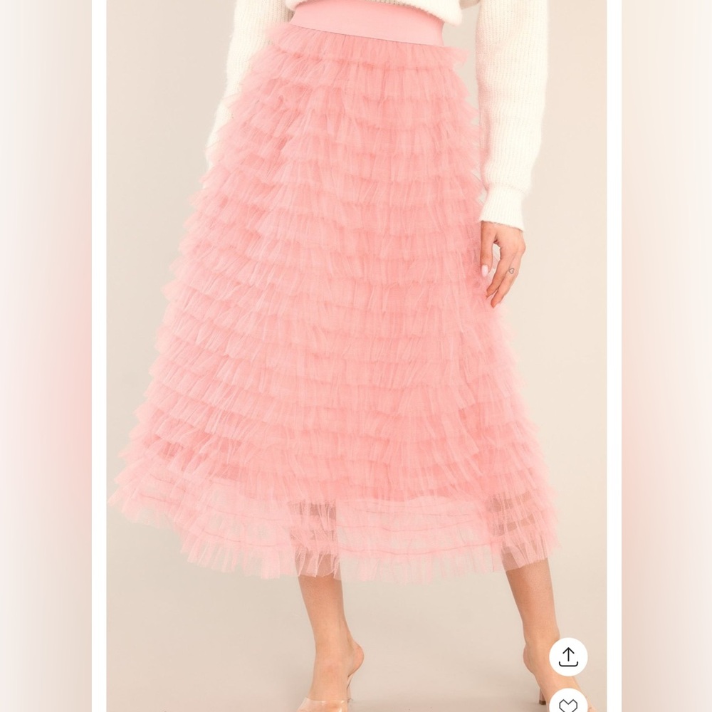 Elegant Pink Tulle Skirt